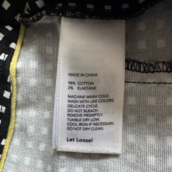 Kate Spade Saturday Polka Dot Ankle Pants Slim Stretch Office Black White 2 - Picture 5 of 5